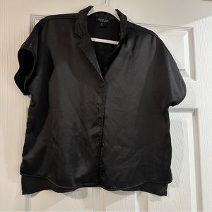 Black button down blouse